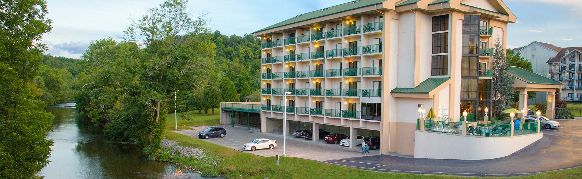 Hotel next to Pigeon River